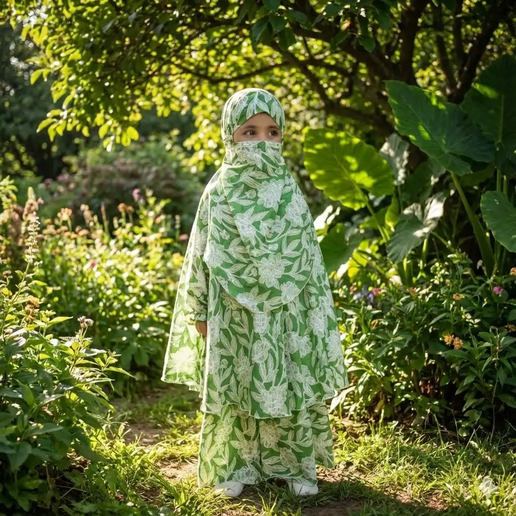 Kids Cotton Khimar Set KCK118